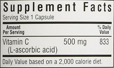 Bluebonnet Vitamin C 500 Mg, 180 Ct