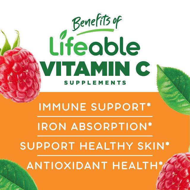 Lifeable Vitamin C High Potency Supplement, 750Mg, 90 Gummies