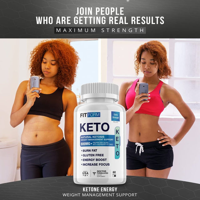 5 Pack Fit Form Keto Pills Advanced Ketogenic Formula 300 Capsules