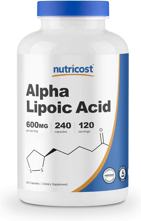 Nutricost Alpha Lipoic Acid 600Mg, 240 Caps & Acetyl L-Carnitine 500Mg, 180 Caps