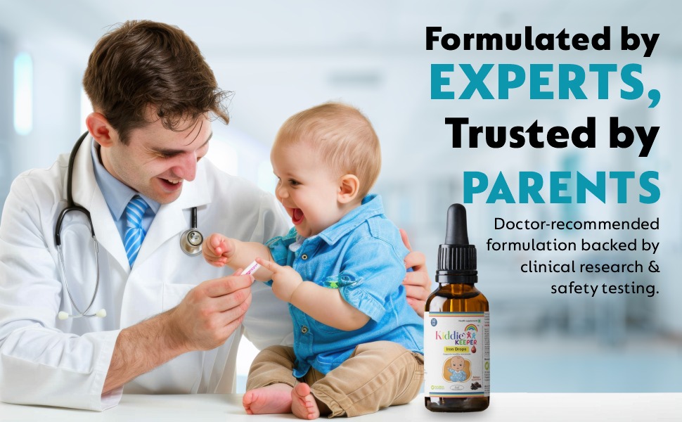 Iron Drops for Infants | Supports Healthy Iron Levels, Growth & Energy | Chocolate Flavour | FSSAI Approved | Baby Health Supplement | 30 Ml
