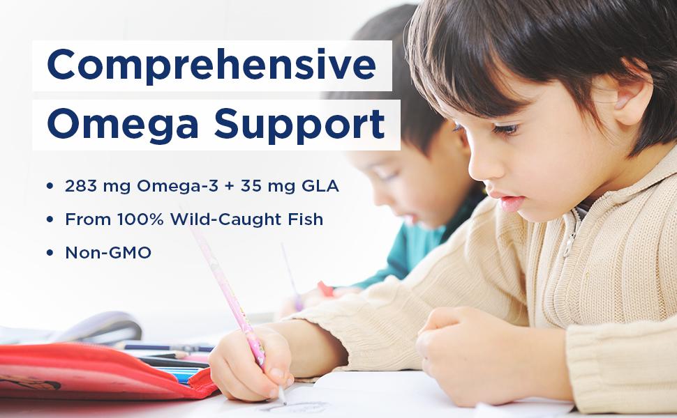 Nordic Naturals Complete Omega Junior | 283 Mg Omega 3 Fish Oil For Kids | EPA & DHA Supplement With Gla, Oa | Omega 3 6 9 Dietary Supplement | Lemon Flavour | 180 Mini Softgel