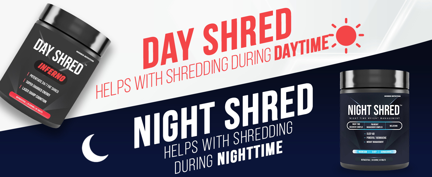 Inferno & Night Shred | Support Weight Management For Men Women | Metabolic Support | 120 Tab