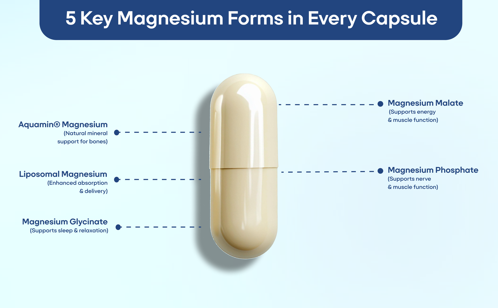 Sugar.fit 5X Magnesium Glycinate Supplements, 330mg Elemental Magnesium Supplement with Vegan Vitamin D3 600 IU, K2 MK-7 & Zinc for Sleep, Muscle, Bone Health & Immunity, No Oxide, 60 Veg Capsules
