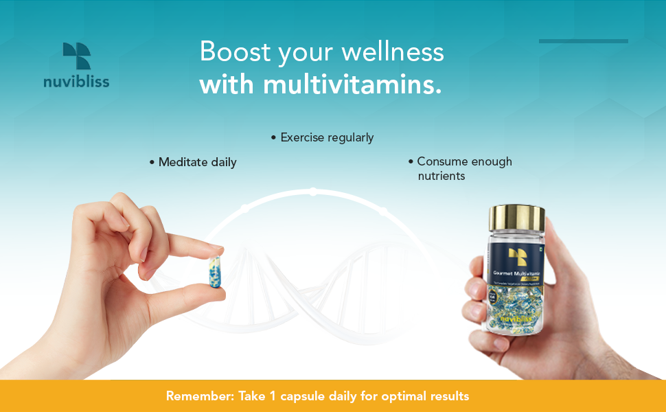 Gourmet Multivitamin for Men | Vital Supplement for Heart, Brain, Bone, Joints, Vision, Skin, Hair, Energy,Stamina,Immunity | Capsules with Omega Oil & Essential Nutrients(30 Capsules)