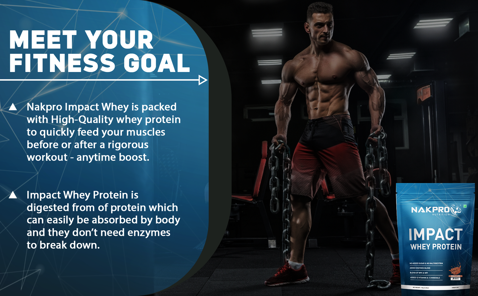 NAKPRO NUTRITION Impact Whey Protein Isolate & Concentrate | 1 kg | 24g Protein | Malai Kulfi | Trustified Certified | Added Digestive Enzymes, Vitamins & Minerals