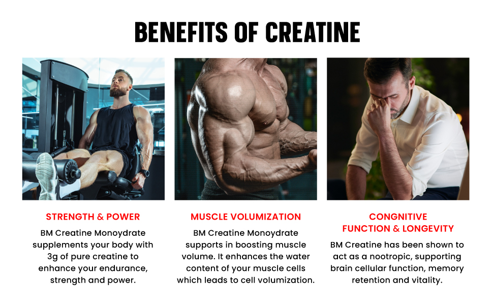 Bigmuscles Nutrition Creatine [155g, 50 Servings]| Blueberry | Micronized Creatine Monohydrate To Support Lean Muscle Repair & Recovery|Increase Strength&Athletic Performance,Powder, 1 count