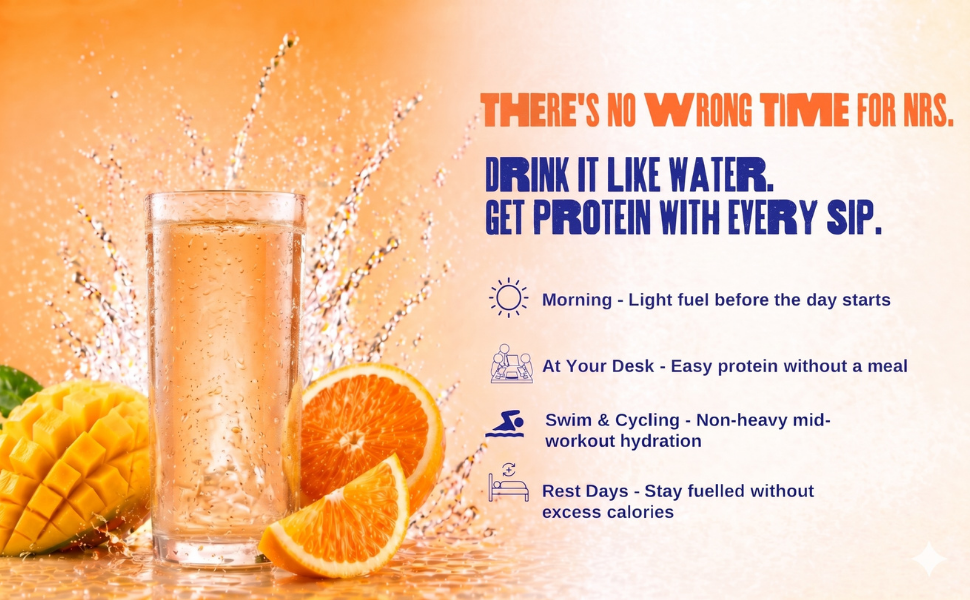 Not Rocket Science Protein Water - Mango Orange | 22g Clear Whey Protein Isolate | 1300mg Electrolytes | 5g BCAAs | Zero Sugar | High Protein Drink | 500ml Pack of 3