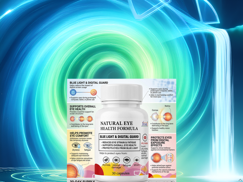 Vision Support Natural Eye Health Formula Capsules | Blue Light & Digital Screen Support Supplement | Helps Support Eye Comfort, Vision Wellness & Daily Eye Care | 30 Capsules | visirax Natural Eye Health Formula