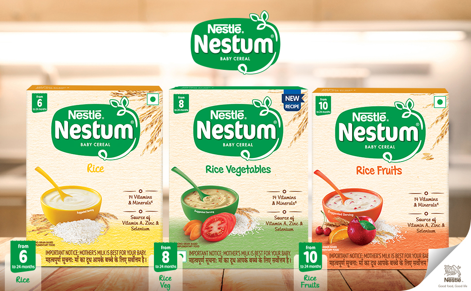 NESTUM Baby Cereal - Rice Fruits (From 10 to 24 months) - 600g, Bag-in-Box, Pack of 2