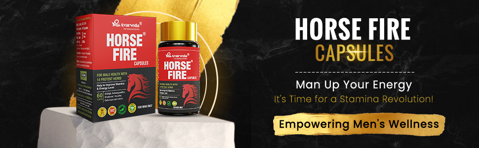 Horse Fire Capsule, Strength & Stamina Booster For Men Wellness (Pack of 30 Capsules)