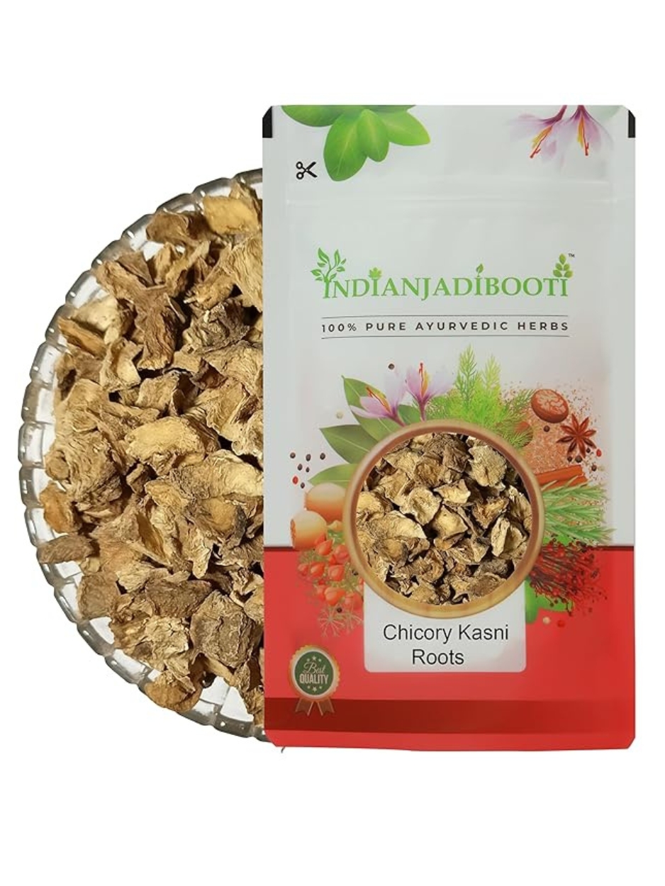 IndianJadiBooti Pure Kasni Jadd (Chicory Root) | Raw Whole Kasani for Hepatic Wellness, Prebiotic Gut Detox & Bitter Liver Tonic| (100 Grams) | Pack Of 3