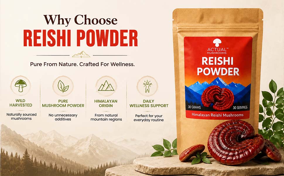Himalayan Reishi Mushroom Powder, 30 gms