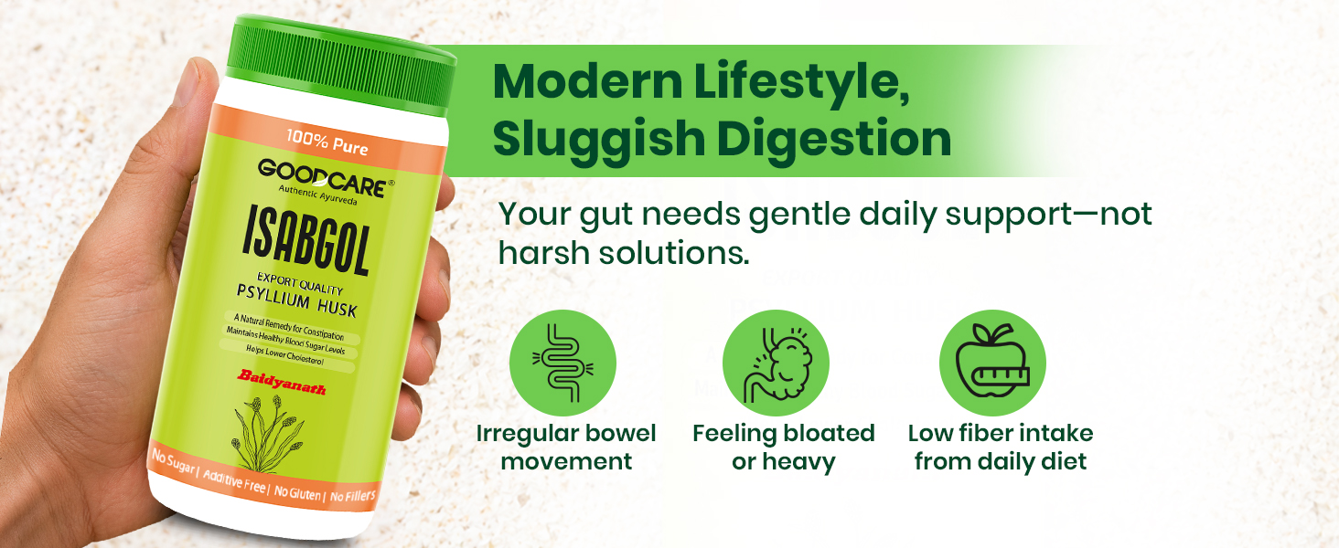 Goodcare Isabgol Psyllium Whole Husk Powder with Fiber 100g
