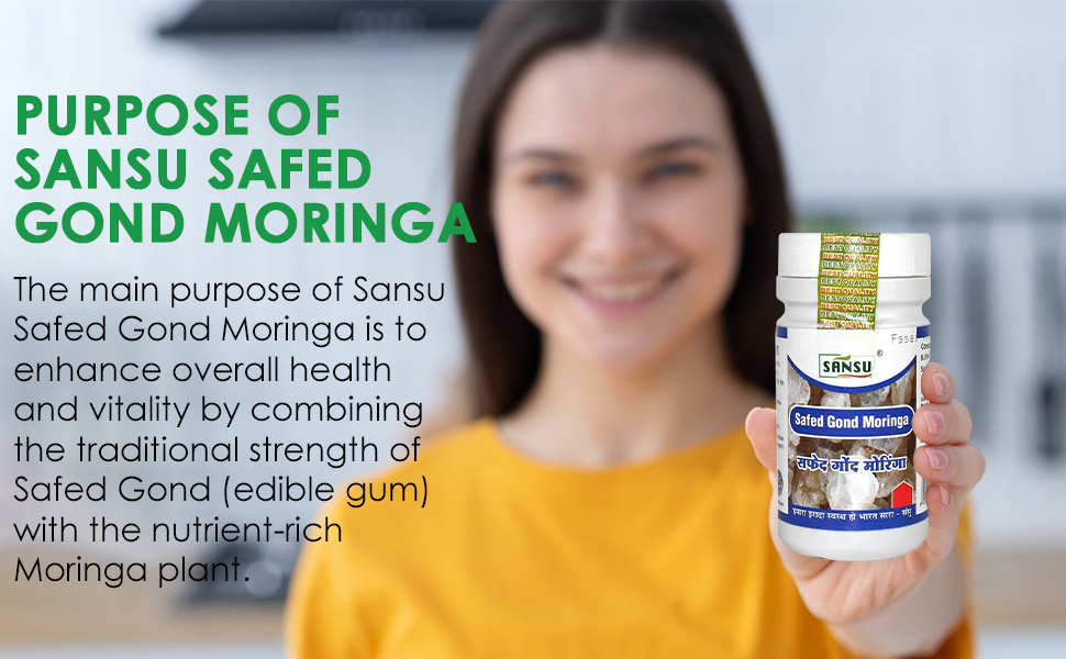 Sansu Pure Safed Gond Moringa 50g.