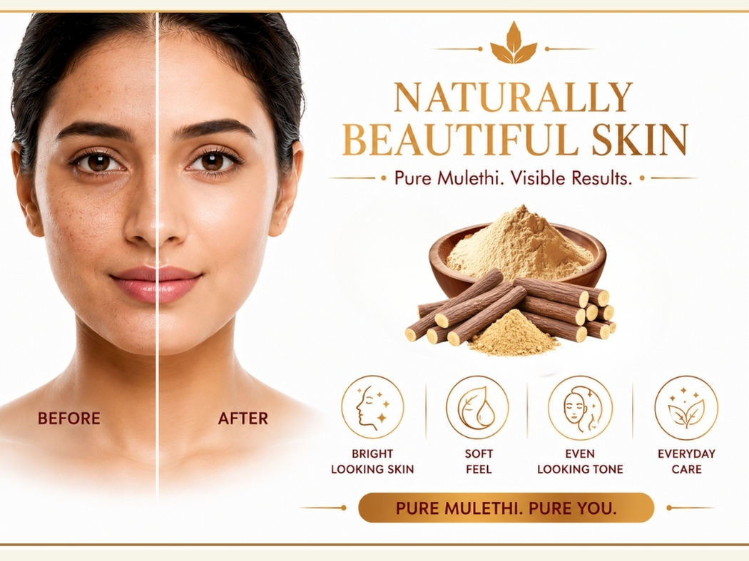 Havintha Natural Mulethi Powder for Skin Brightening & Hair Care | 100% Pure Licorice Root Powder for Glowing Skin, Anti-Acne & Dandruff Control | Herbal Face Pack & Hair Pack for Men & Women – 250 gm