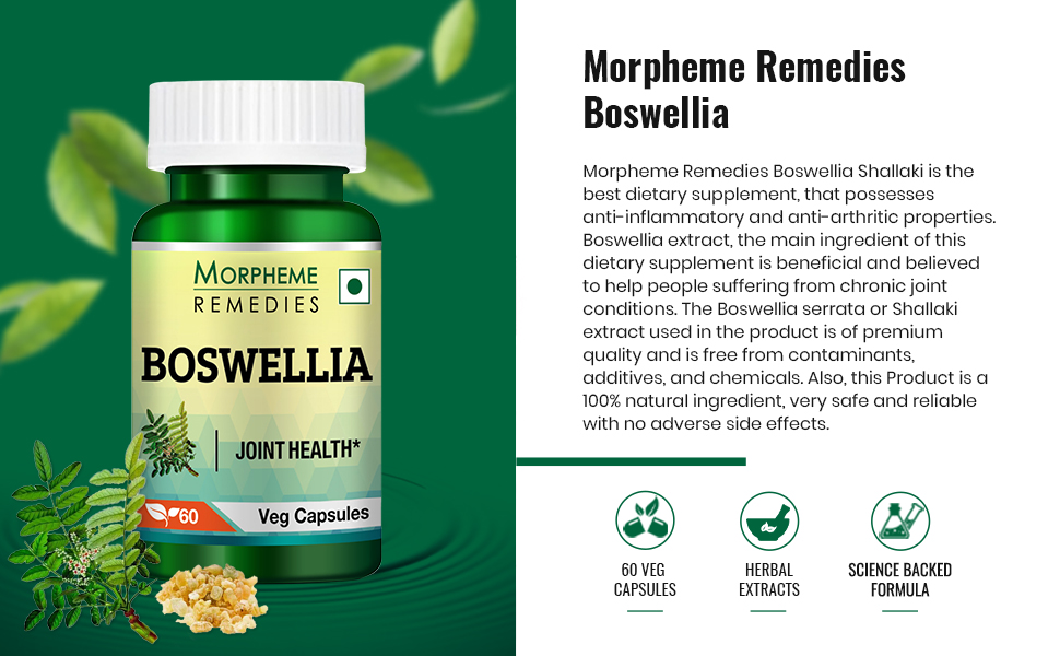 Morpheme Remedies Boswellia Shallaki 500 mg - 60 Veg Capsules