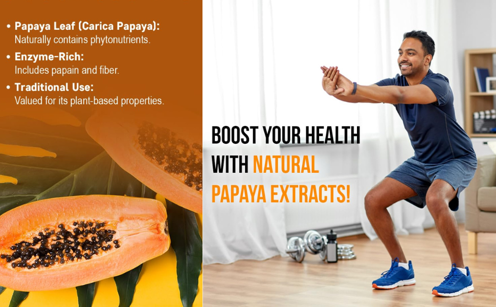 Papaya Leaf Tablets | for Platelet & Immunity Support - 120 Tablets