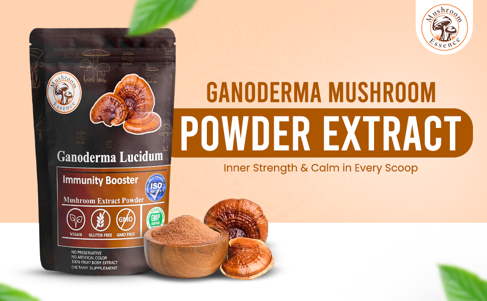 Ganoderma Red Reishi Mushroom Powder Extract 60g - Reishi Mushroom Extract for Immune Support and overall wellness