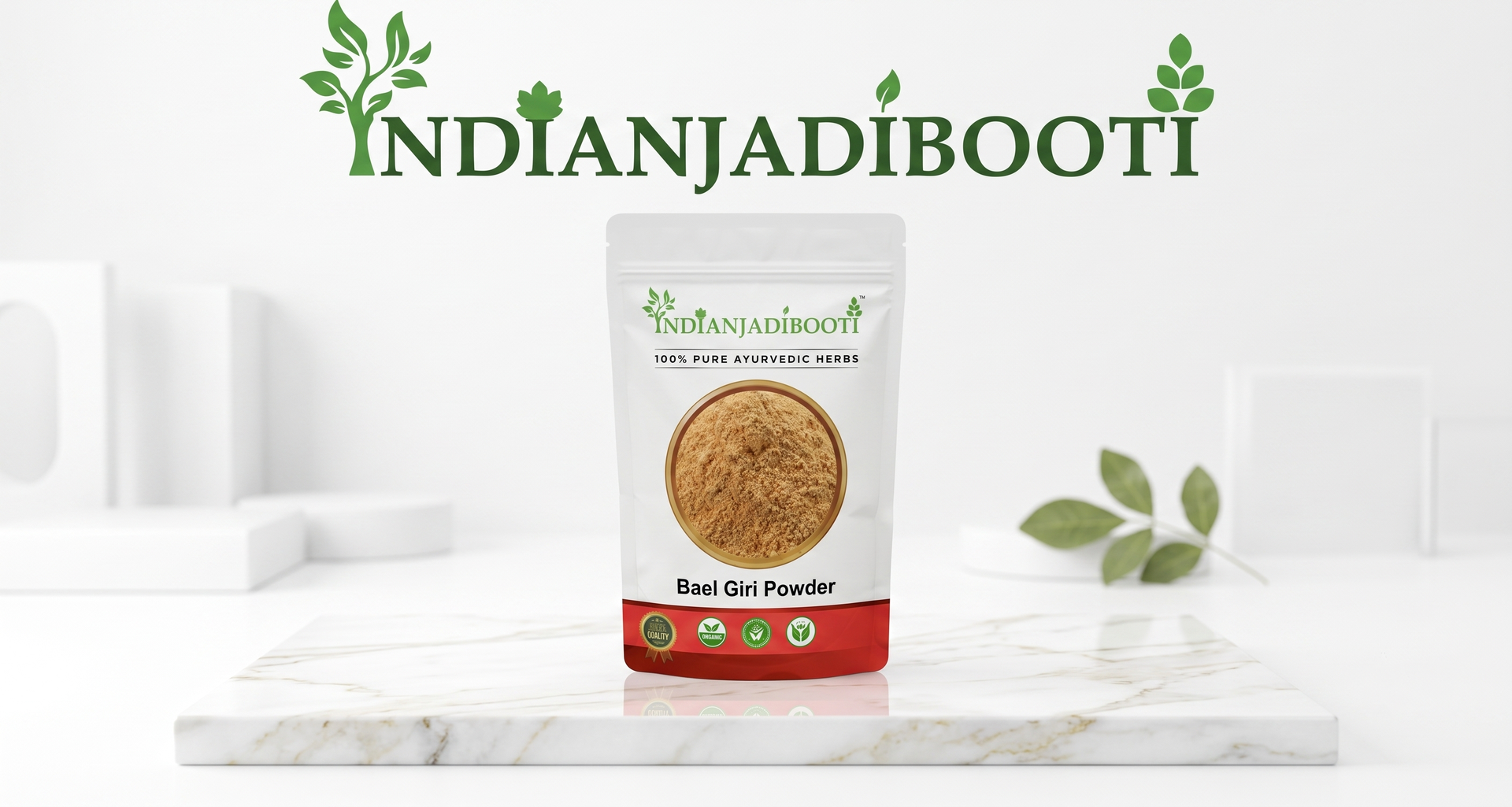 IndianJadiBooti Bael Pulp Powder | Stone Apple (Aegle Marmelos) | Natural Gut Cooler & Digestion Regulator | Ideal for Summer Sharbat, IBS & Stomach Acid | Wood Apple Fruit | 100g Pack