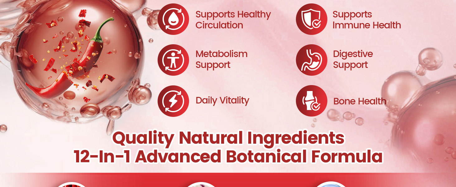 VivoNu 12-in-1 Cayenne Pepper Softgels Supplement, 80 Day Supply