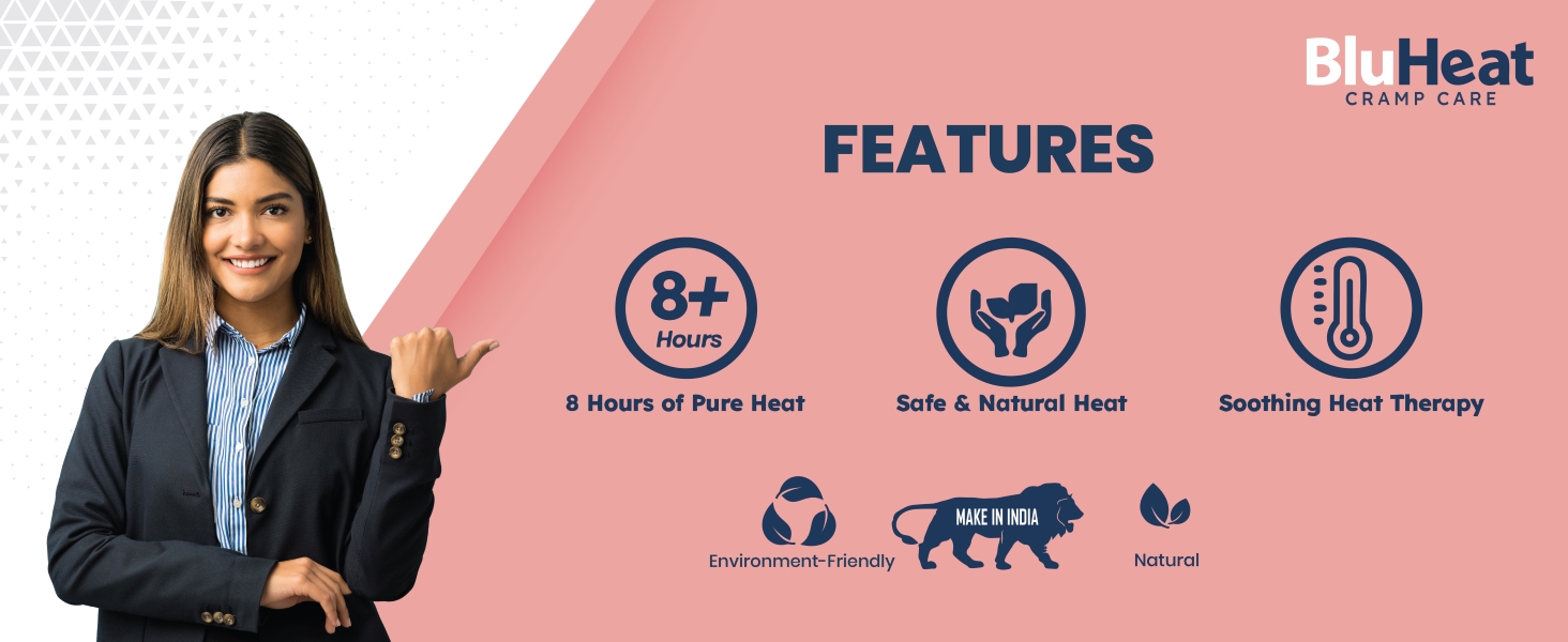 Period Pain Relief Patches 3 Heat Therapy Patch for Quick 8 Hours of Menstrual Cramp Relief, Air Activated Natural & Safe, Travel-Friendly Substitution for Hot Water Bags