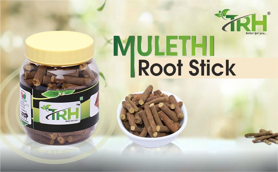 TRH Pure & Natural Licorice Root/Mulethi Stick Yashtimadhu For Health, Skin and Hair Care, Atimadhuram Podi/Athimadhura Hittu - 100gm