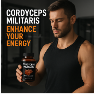 Cordyceps Mushroom | Cordyceps Militaris Extract 500mg-30 capsules | Natural Energy and Endurance Booster - Capsules 30% Beta Glucan