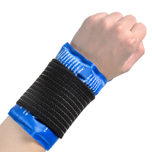 Reusable Gel Ice Pack 2 Piece Set Soft Cold Hot Compress Wraps with Straps