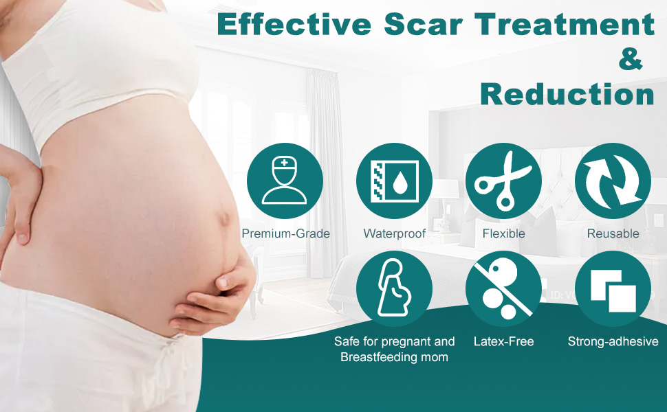 Silicone Scar Sheets (1.6"x 158" Roll-4M), Medical Grade Silicone Scar Tape