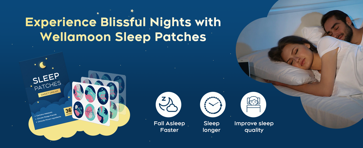 RAAYAM Sleep Patches, 36 Pack Upgraded Deep Sleep Patches for Adults, All Natural Deep Patch, Quick Acting Ingredients, for Men and Women, Easy to Use that Last All Night - Blue