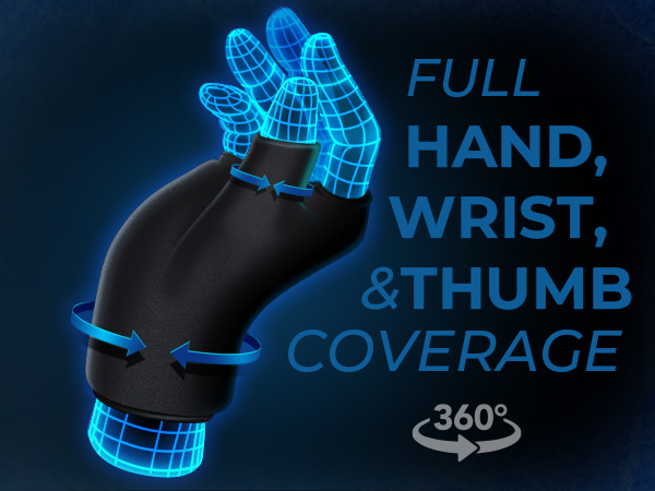 TheraICE Wrist Ice Pack Wrap Thumb Brace for Either Hand for Hot & Cold Therapy - Reusable Soft Gel Glove for Injuries, Carpal Tunnel, Arthritis, De Quervain's Tenosynovitis - Fits Most Women - S/M