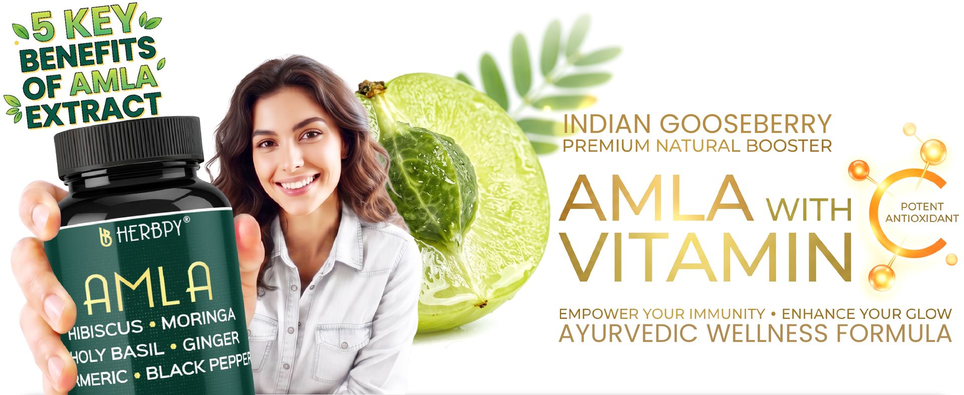 Herbpy 7in1 Amla Superfruit Extract Supplement - 60 Vegan Capsules