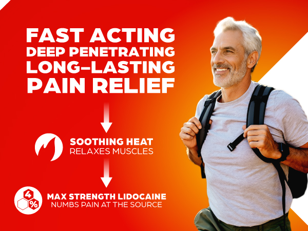 ThermaCare Heat+Max Strength 4% Lidocaine Roll-On, Dual Action Pain Relief