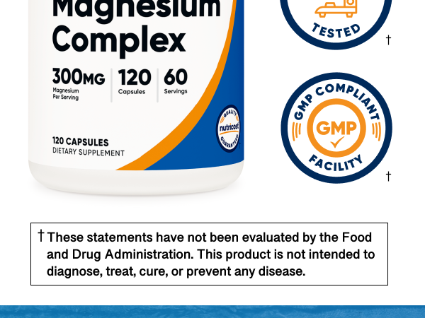Nutricost Triple Magnesium Complex 300mg, 120 Capsules, 60 Servings