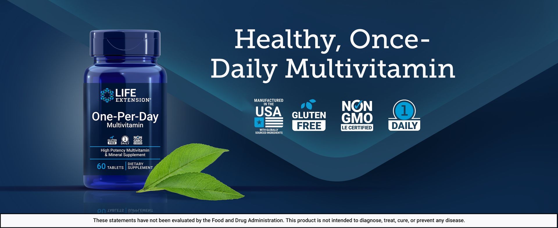 Life Extension One-Per-Day Multivitamin, 1-Daily, 60 Tablets