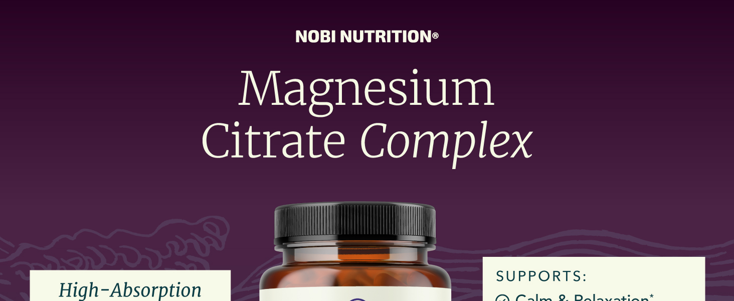 Magnesium Citrate Complex 500 MG, Constipation, Calm & Relaxation Support