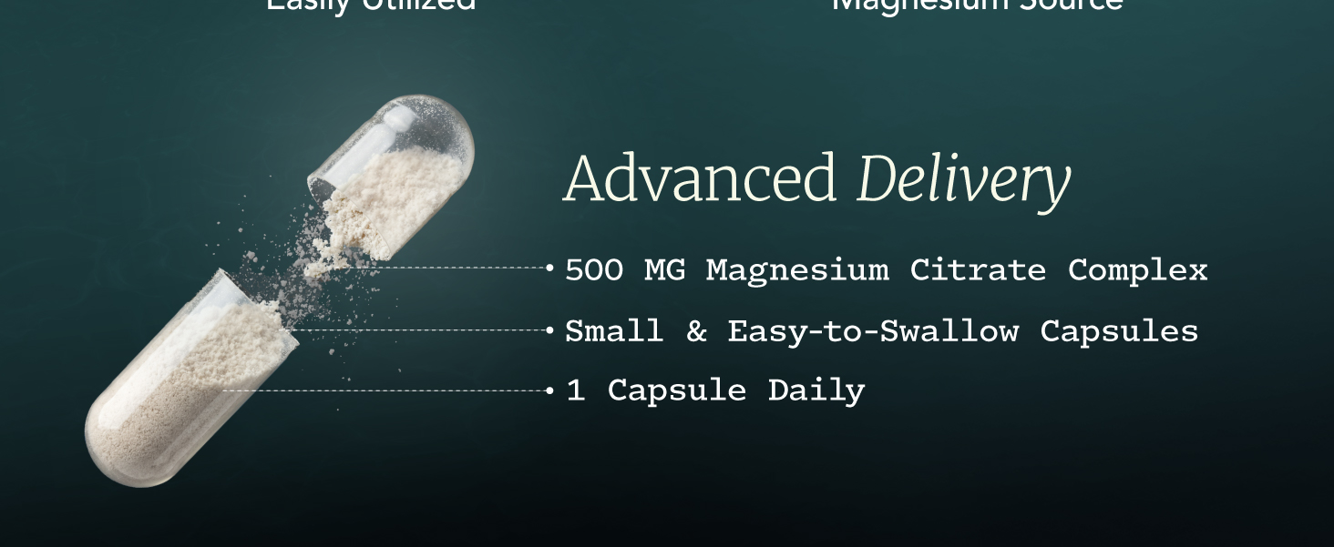 Magnesium Citrate Complex 500 MG, Constipation, Calm & Relaxation Support