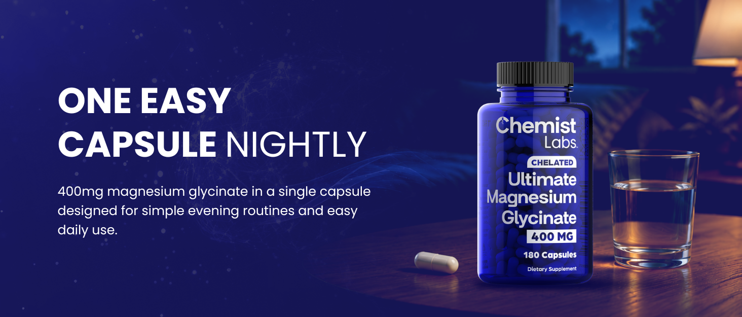 Magnesium Glycinate 400mg | High Absorption Magnesium Glycinate Capsules