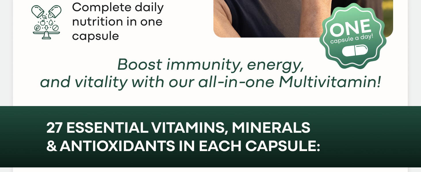 Wild Methylated Multivitamin for Men & Women, MTHFR Supplement, 60 Capsules