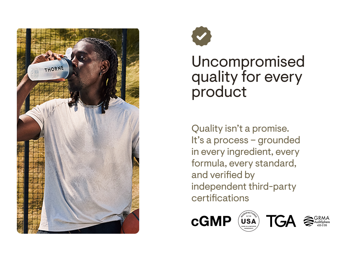 THORNE - RecoveryPro - Whey Protein Powder with Magnesium, GABA & L-Tryptophan - Supports Restful Sleep, Stress Management & Muscle Recovery* - NSF Certified for Sport - Gluten-Free - 12 Servings