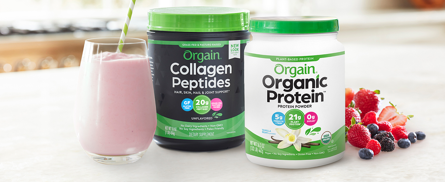Orgain 20g Hydrolyzed Multi Collagen Peptides Powder, Unflavored, 15oz