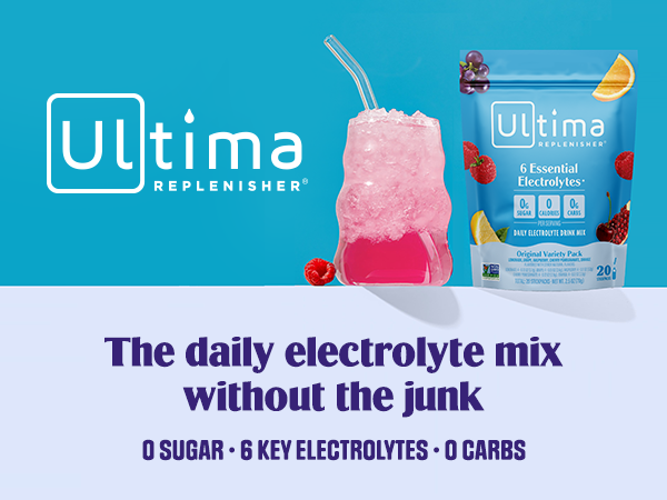 Ultima Replenisher Daily Electrolyte Powder Drink Mix, 90-Serving Canister