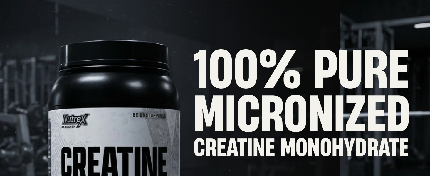 Nutrex Research Creatine Monohydrate Powder 400 Servings - Pure Unflavoured Micronized Creatine Monohydrate Supplement for Muscle Growth, Strength & Power - Clinically Tested