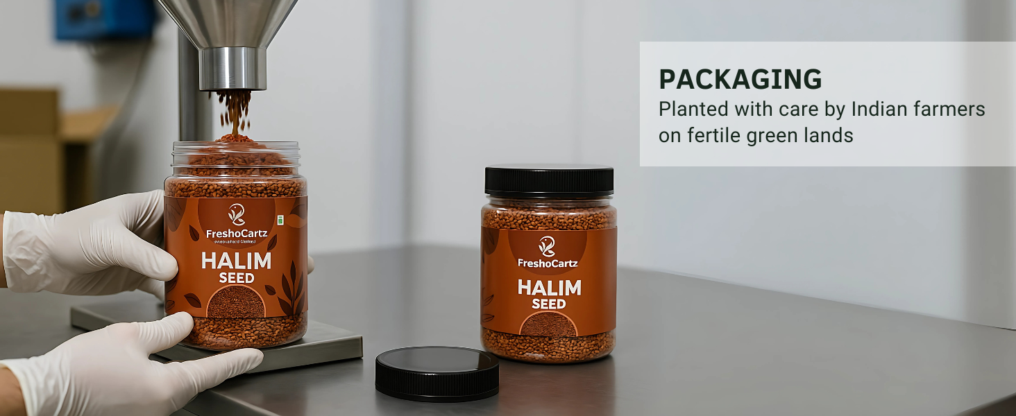 FreshoCartz Garden Cress Halim Seeds 1.6 KG (4 x 400 GM) | Asaliya Halim Seeds For Eating | Non GMO, Immunity Booster Aliv Seeds - Jar Pack