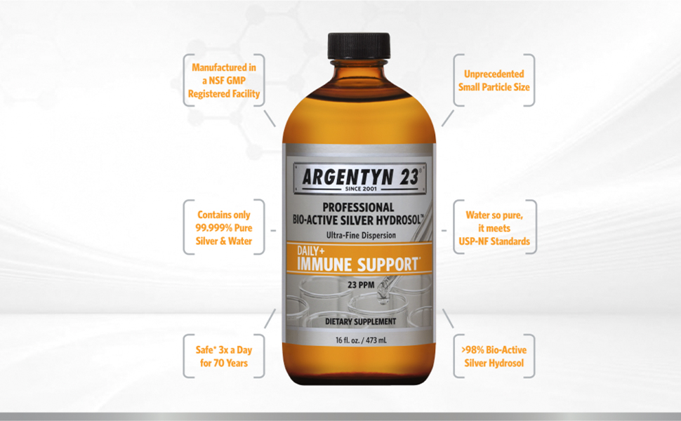 Argentyn 23 Professional Immune Support, Colloidal Silver, 32 fl oz (946mL)