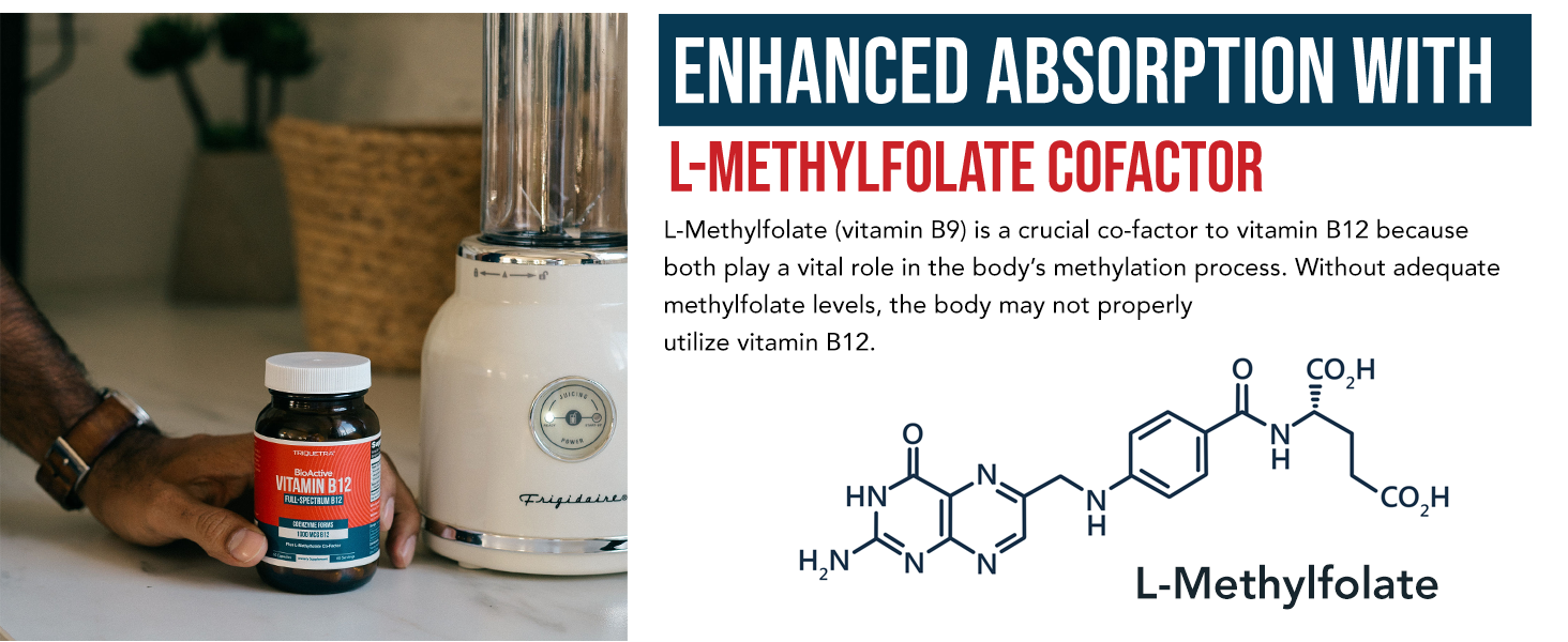 BioActive Vitamin B12, Plus Methylfolate Cofactor + All 3 Coenzyme Forms