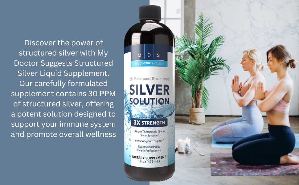 Alkaline Structured Silver Liquid Supplement 30ppm - Immune and Gut Health Support - Extra Strength Structured Colloidal Silver Mineral Supplements - Made in USA (16 oz)