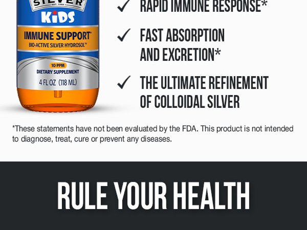 Sovereign Silver Kids Immune Support, Colloidal Silver, 4 fl oz (118 mL)