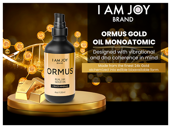 I Am Joy Co. Ormus Gold Oil Monoatomic | Supports Deeper Thought, Intuitive Awareness & Dream Clarity | Rich with Minerals, Platinum, Iridium | Non-Chemical Extraction | 4oz